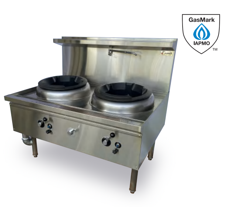 Jasper Double Wok (chimney burner) LPG - JA-2CB-L