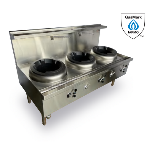 Jasper Triple Wok (chimney burner) LPG - JA-3CB-L